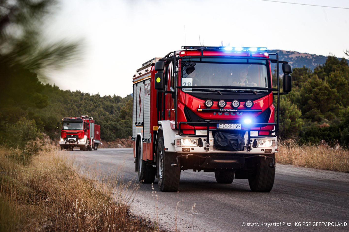 Po raz kolejny nasze samochody wspomagały polskich strażaków w walce z pożarami w Grecji